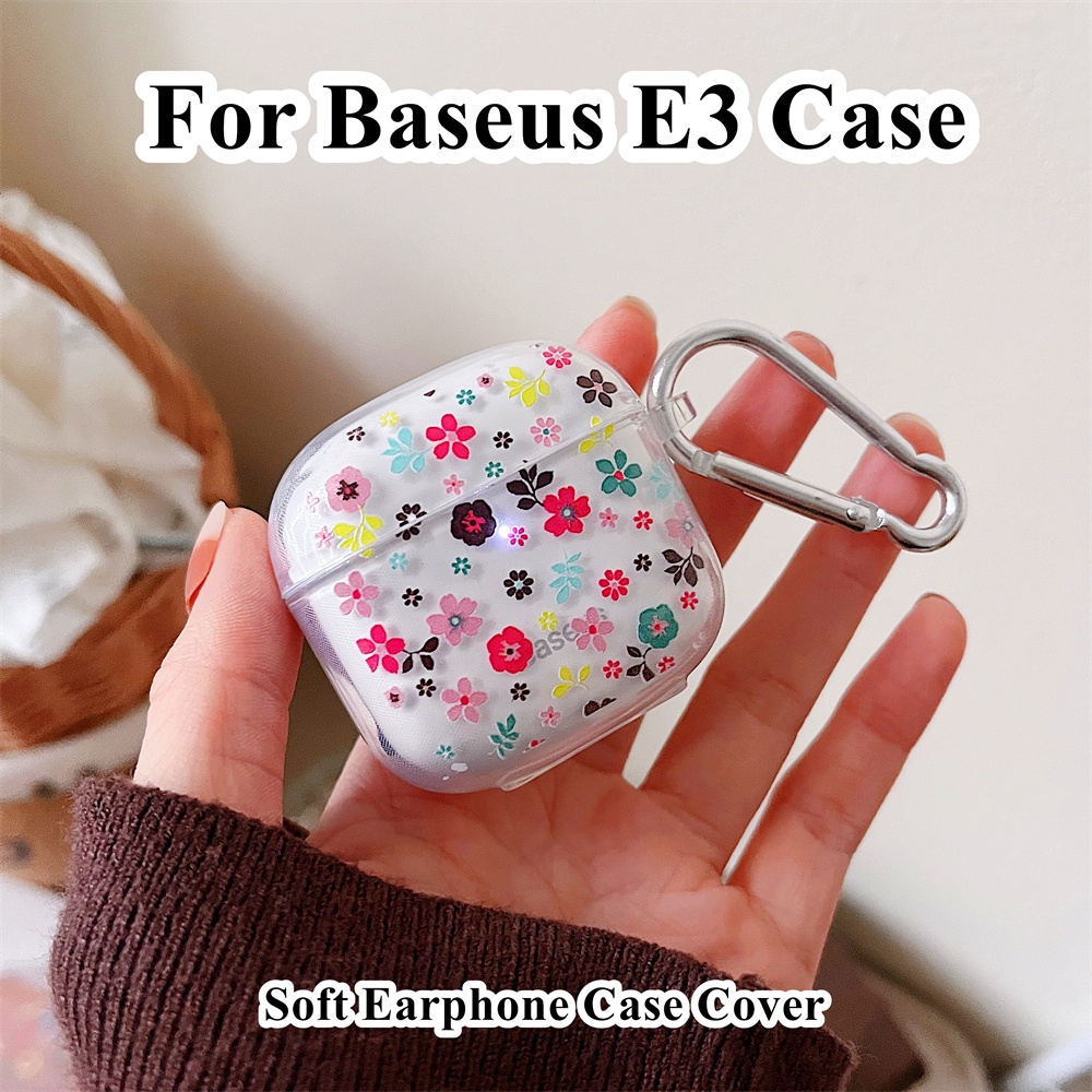 READY STOCK!  For Baseus E3 Case Colorful love heart pattern for Baseus E3 Casing Soft Earphone Case Cover