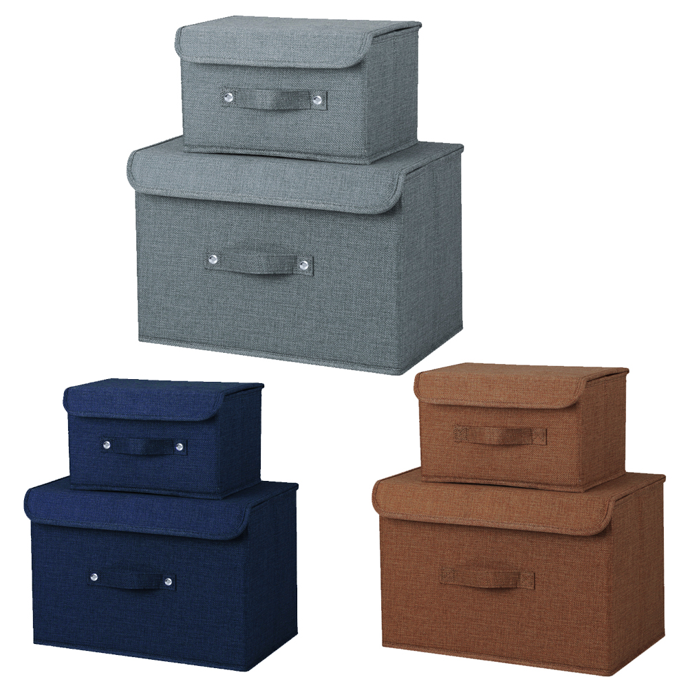 Bộ 2 cái hộp vải xịn dày đựng đồ, combo 2 tủ vải đựng quần áo khung cứng, thùng vải đa năng , hộp vải không dệt xếp gọn, tủ vải canvas tiện dụng