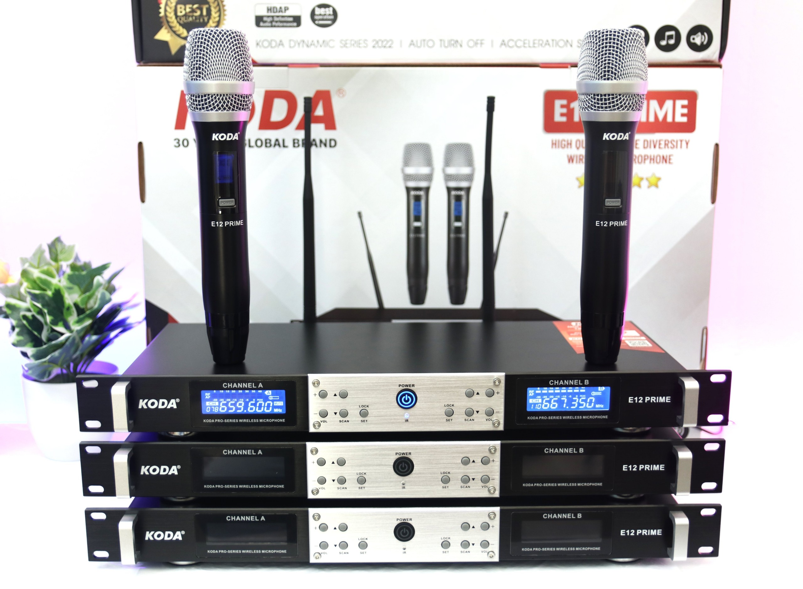 MICRO KHÔNG DÂY KODA E12 PRIME (MỚI 2022) MIC SÁNG, HÁT NHẸ, TIẾNG CA BAY BỔNG