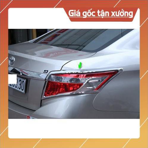 Ốp viền đèn pha, hậu xe toyota vios 2014- 2017 nhựa abs mạ crom cao cấp