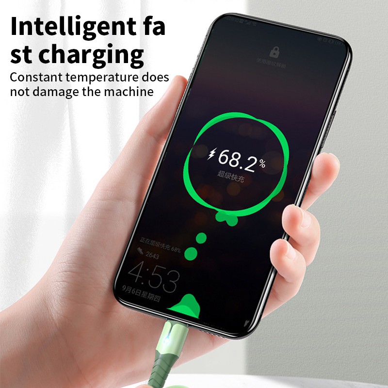 [Hàng có sẵn] Cáp sạc nhanh silicon 5A lỏng Tương thích cho iPhone Android Micro USB Cáp dữ liệu dây sạc Type-C có đèn Led