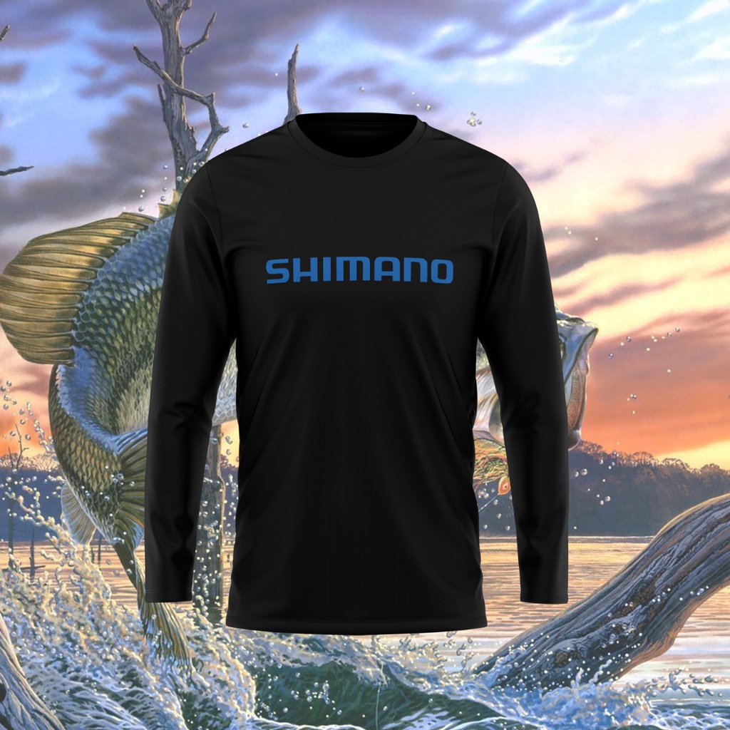 Shimano Baju Pancing Long Sleeve Jersey 160 Gsm Microfiber Fishing Shirt  Fishing Cloth Hiking Sport Cycling Outdoor