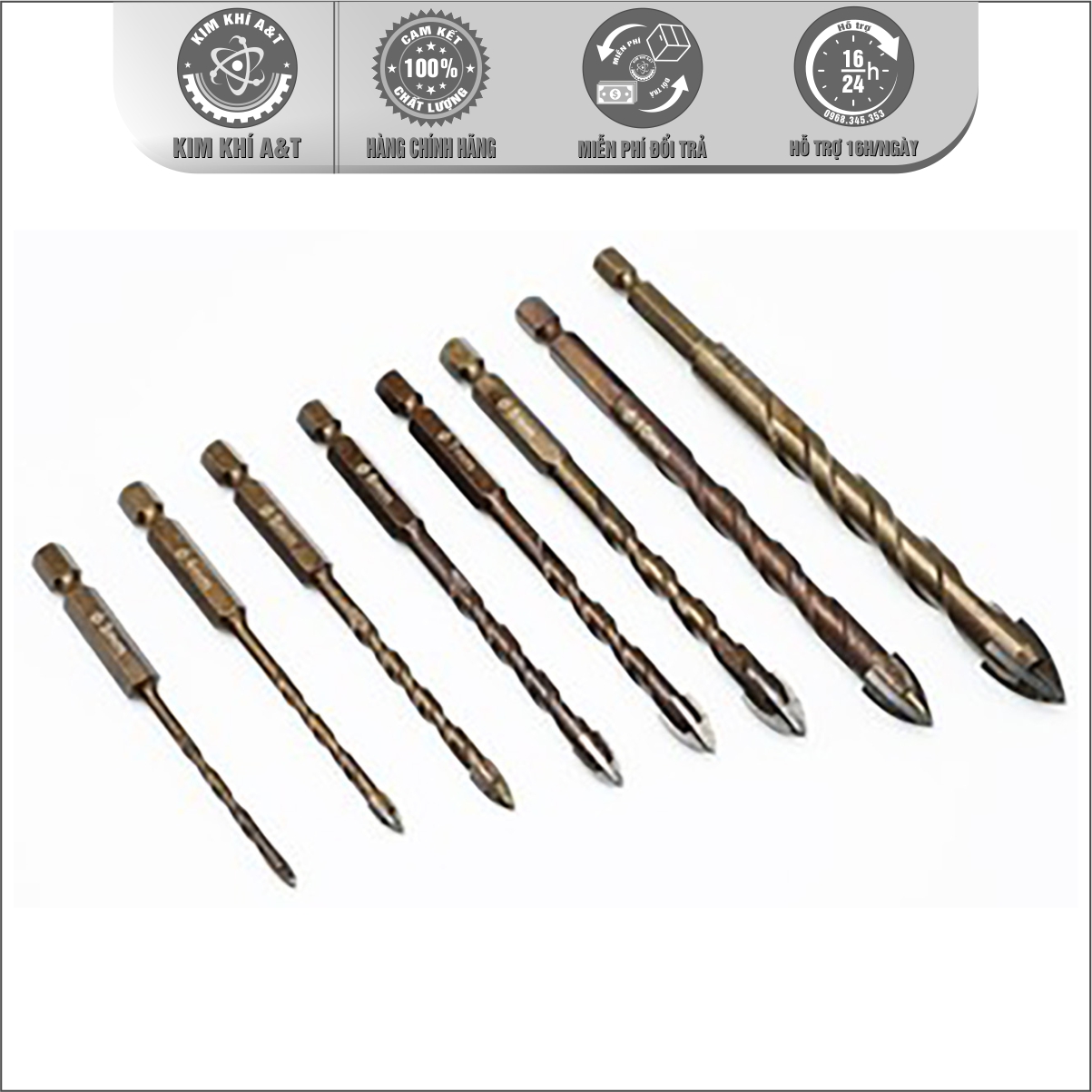Mũi khoan đa năng 4 cạnh chuôi lục giác