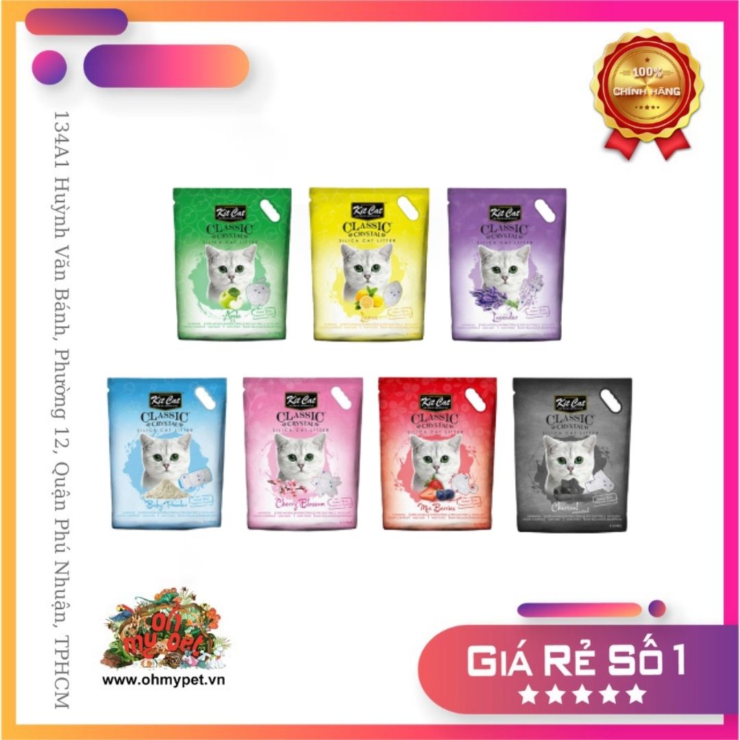 Cát vệ sinh cho mèo - Cát thủy tinh [FREESHIP] KitCat 5L