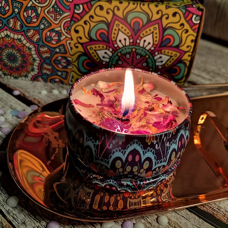 Nến thơm phòng hoa khô, nến sáp thư giãn