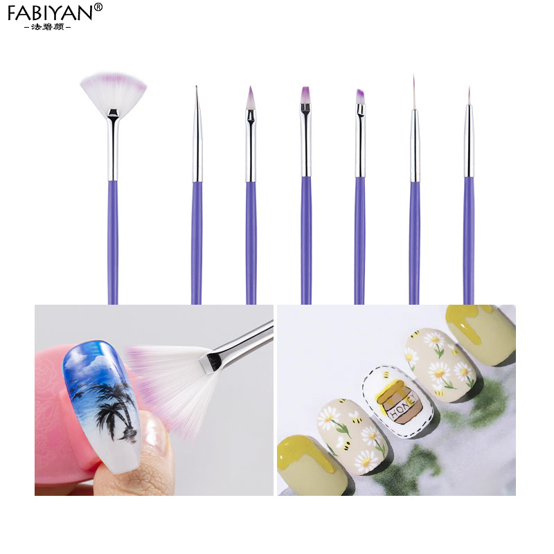 7Pcs  Nail Brushes Nail Art Painting Pen