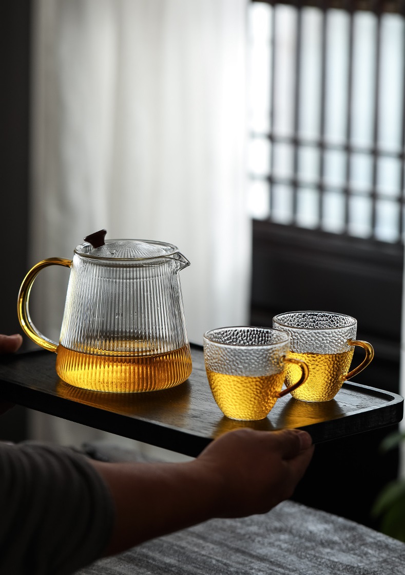 Bộ ấm chén pha trà thủy tinh chịu nhiệt 500 ml