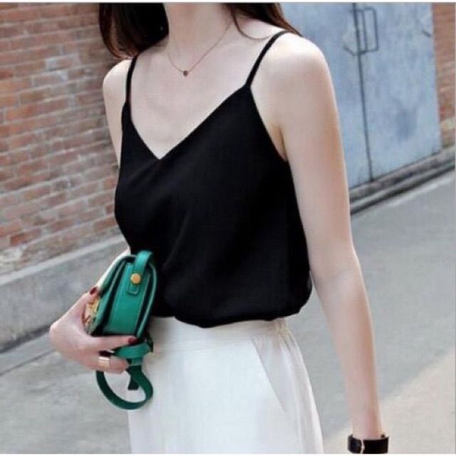Áo hai dây đũi lụa full màu siêu hot form rộng