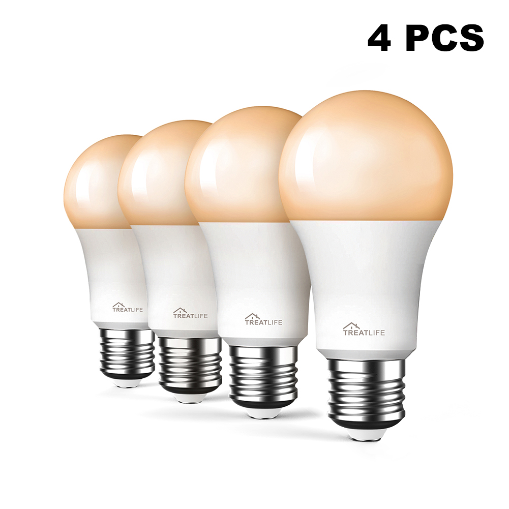 E life smart store 1/2/4pcs tuya wifi smart cw led light bulb lightbulbs e27 9w 220-240v dimmable cold&warm smart light bulb voice control smart life app remote control smart timing control night light works with alexa