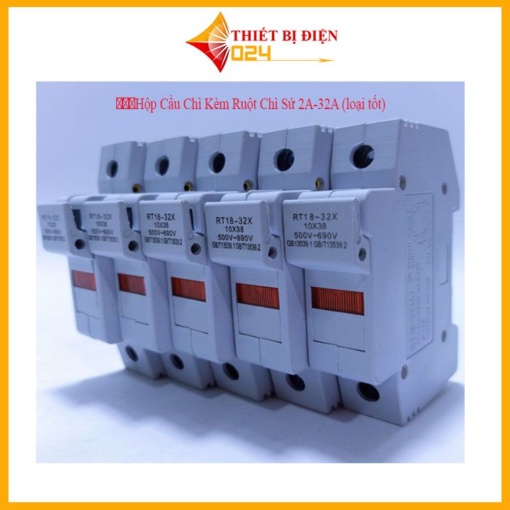 Hộp cầu chì kèm ruột chì sứ 2a-32a