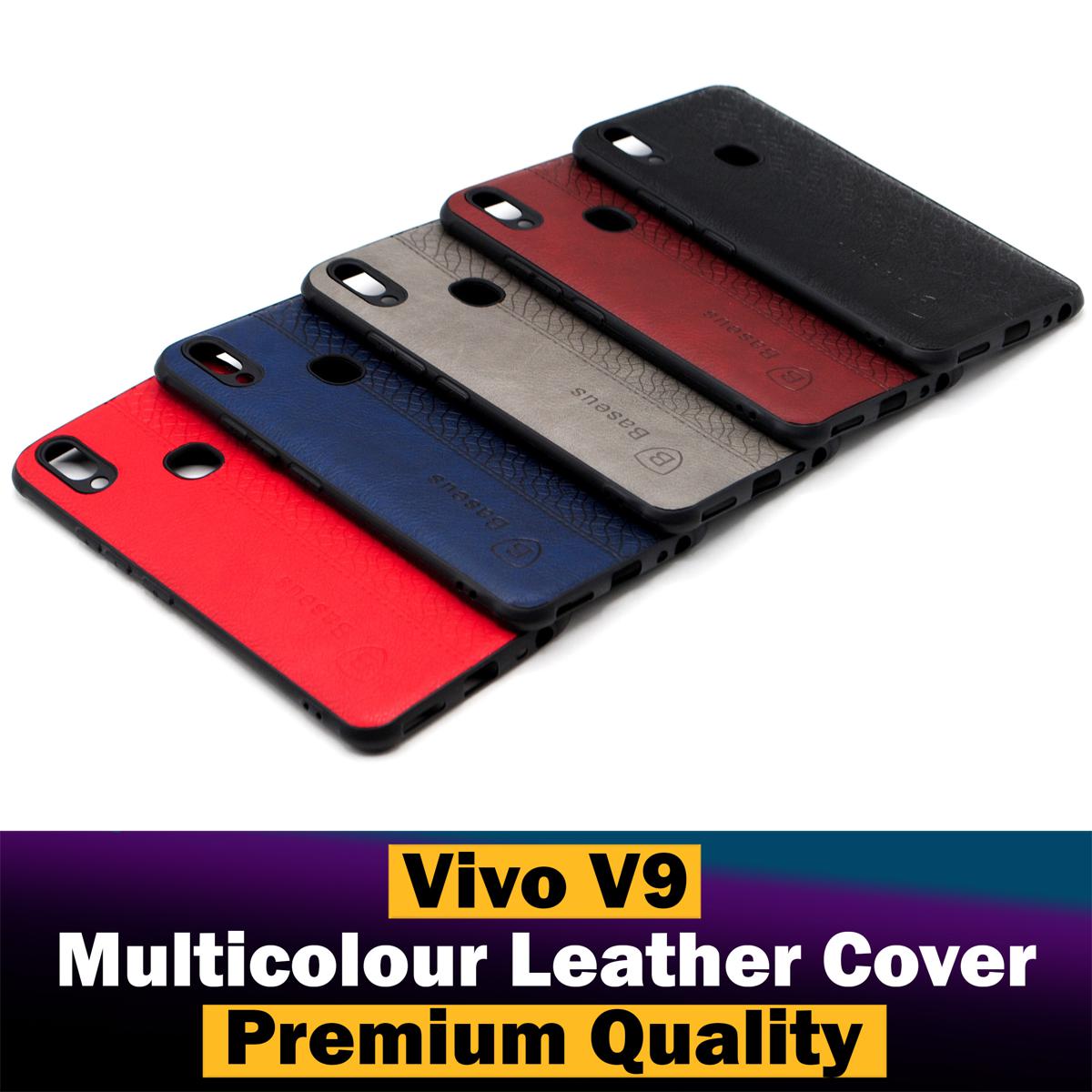 Vivo V9 Back Cover Multicolour Leather Case For Vivo V9