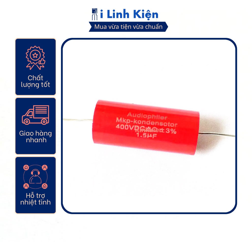 Tụ Audiophiler 1.5uF 400V 155J màu đỏ