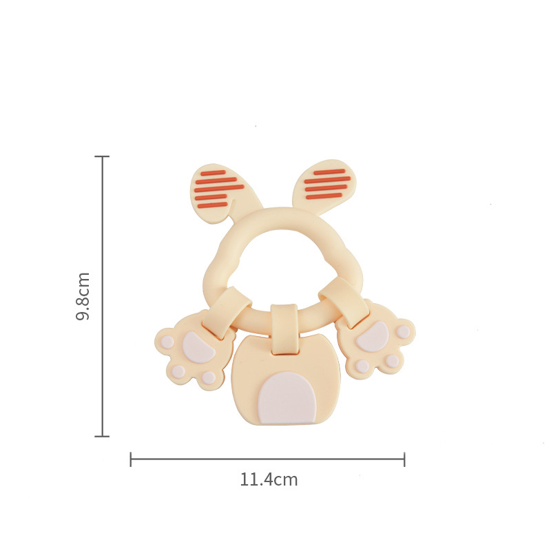 Insular Baby teether, bracelet, silicone baby teething stick, anti-eating hand tool, rabbit bracelet toy