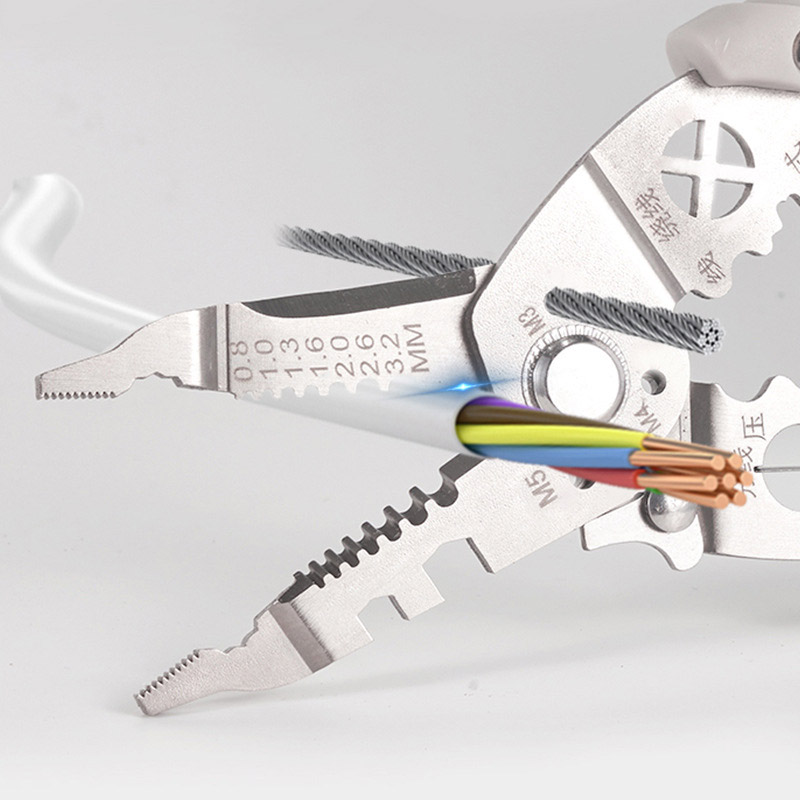 YONUO Multifunctional wire stripping pliers Multifunctional electrician's pliers Wire splitting, winding, stripping and cutting Electrician's wire stripping pliers