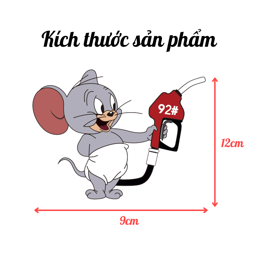 Decal Dán Xe nắp bình xăng Jerry