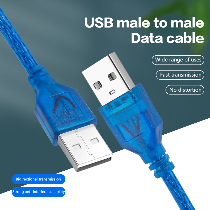 USB A Male To USB Male Dual USB2.0 Superspeed Extension Cable For Radiator Hard Disk Webcom Camera USB Date Transmission Cord A JUE. 