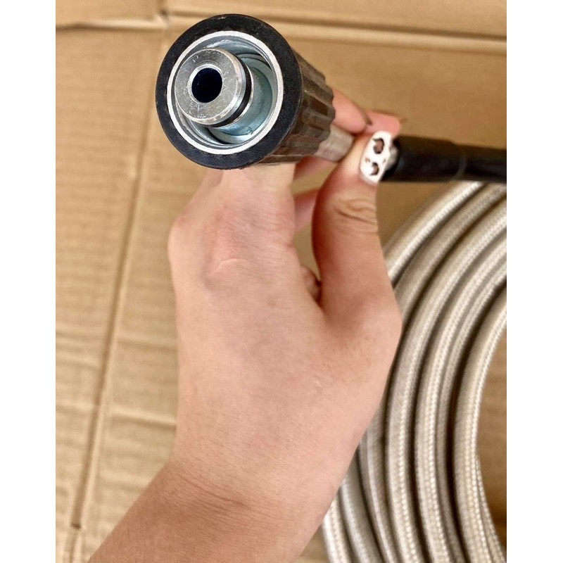 Dây rửa xe 20m dây xịt rửa dùng cho máy rửa xe mini (ren 22mm)