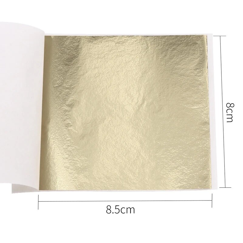 10pcs Imitation Gold Leaf Sheets Foil Colored Wrapping Paper For