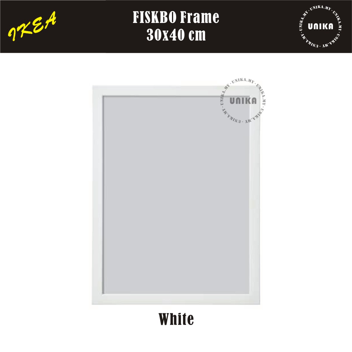 IKEAA FFISKBO Photo Frame Black / White 30x40 cm (A3)