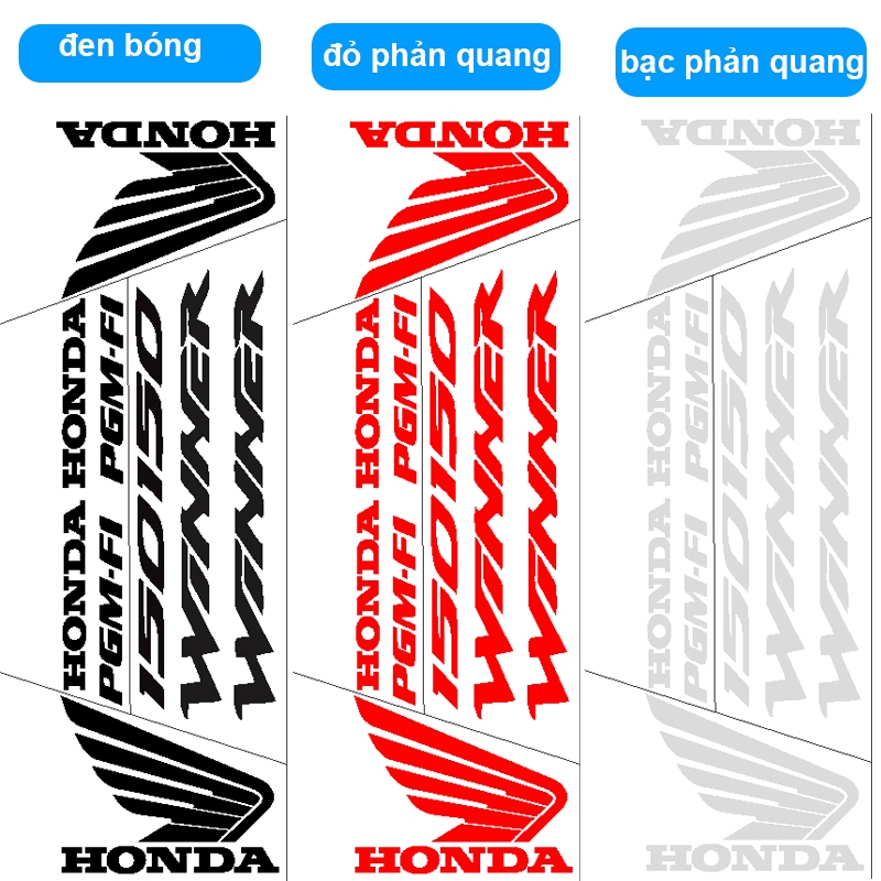 Bộ Tem WINNER 10 món Phản Quang