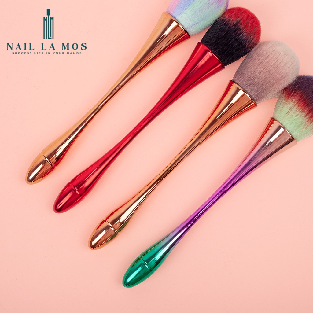 Chổi phủi bụi nail cán dài, cọ phủi bụi móng