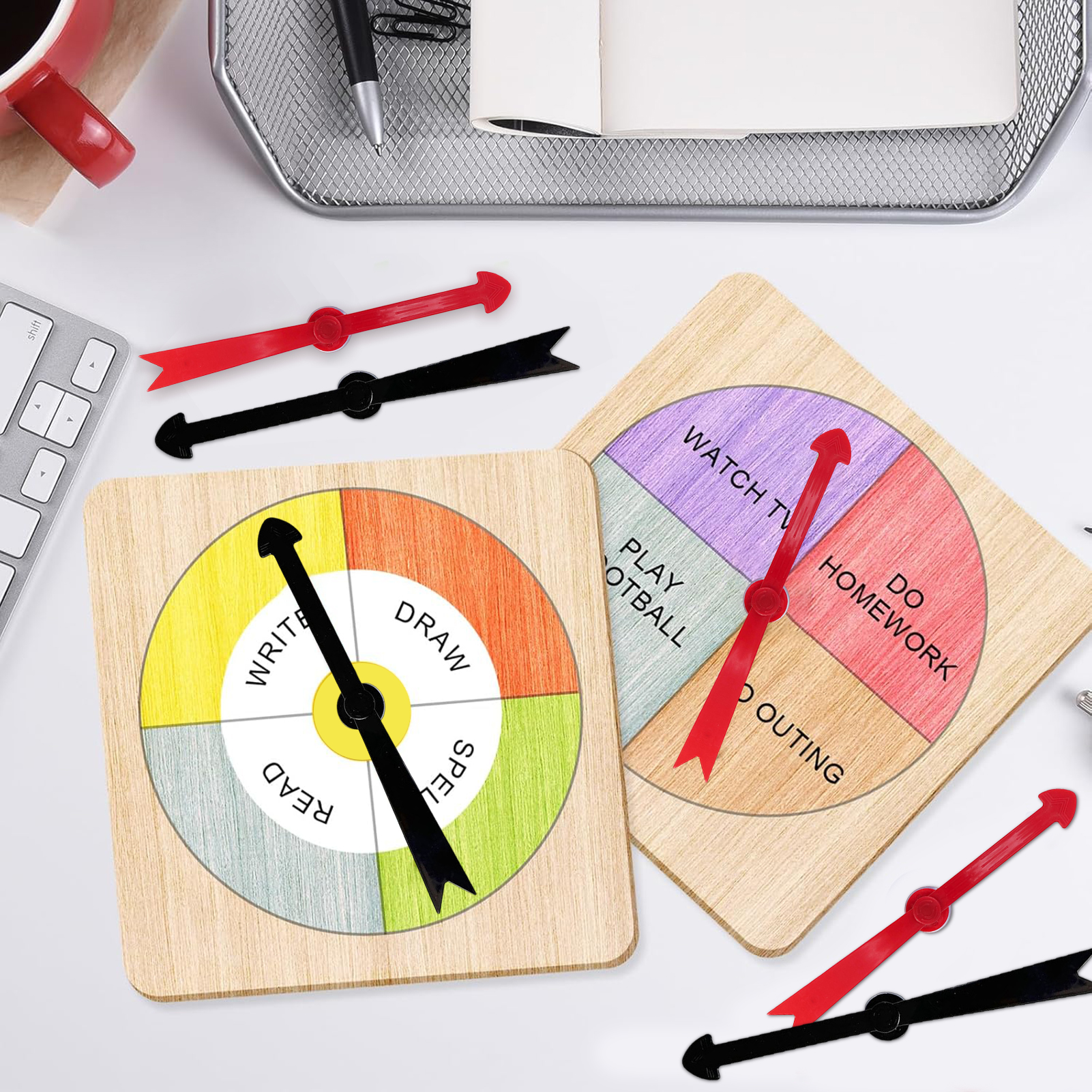 Goodbro Math Teaching Arrow Spinner Large Arrow Spinner with Suction Cup Fun Math Game for Classroom Activities and Teacher Aid in Asia