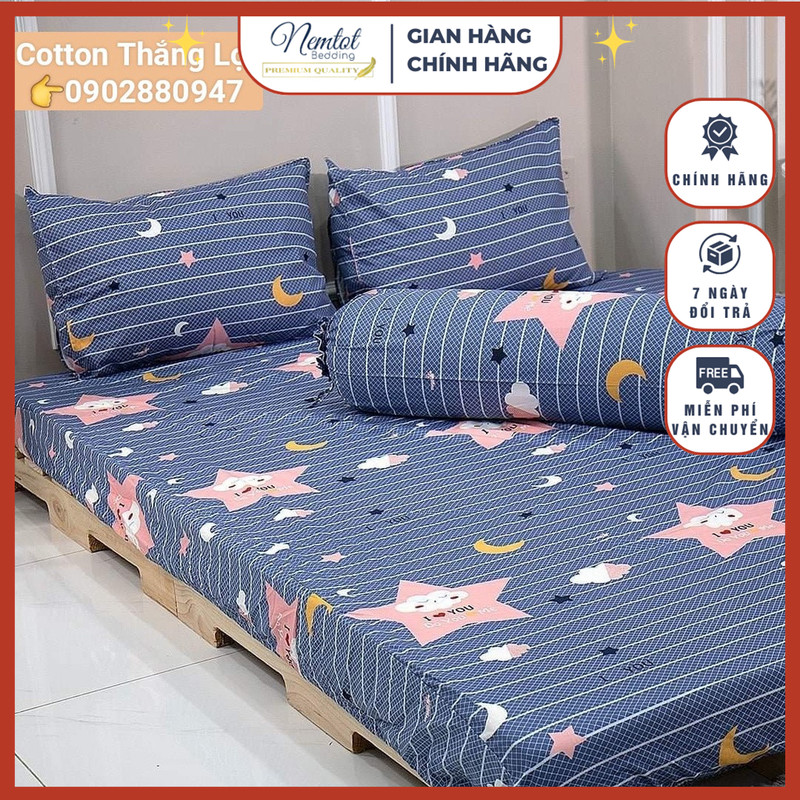 🎄SĂN SALE_GIÁ SỐC💥Ga lẻ cotton Thắng Lợi 100% cotton thấm hút mồ hôi, chất vải dày dặn mềm mịn chính hãng, ga lẻ đủ size - Nemtot Bedding