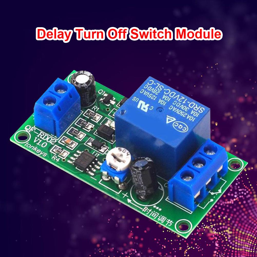Relay Delay Turn On Off Delay Switch Module Time Adjustable Timer Relay Control Switch Board 12V