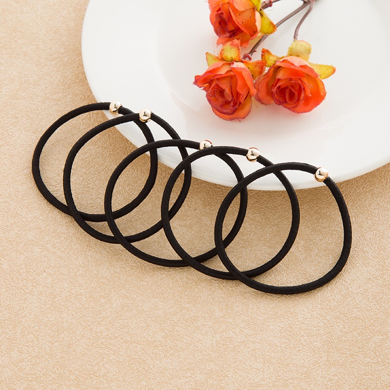 Set 5 dây cột tóc hột vàng kiểu đơn giản siêu xinh hot trend xu hướng mới làm quà tặng thời trang