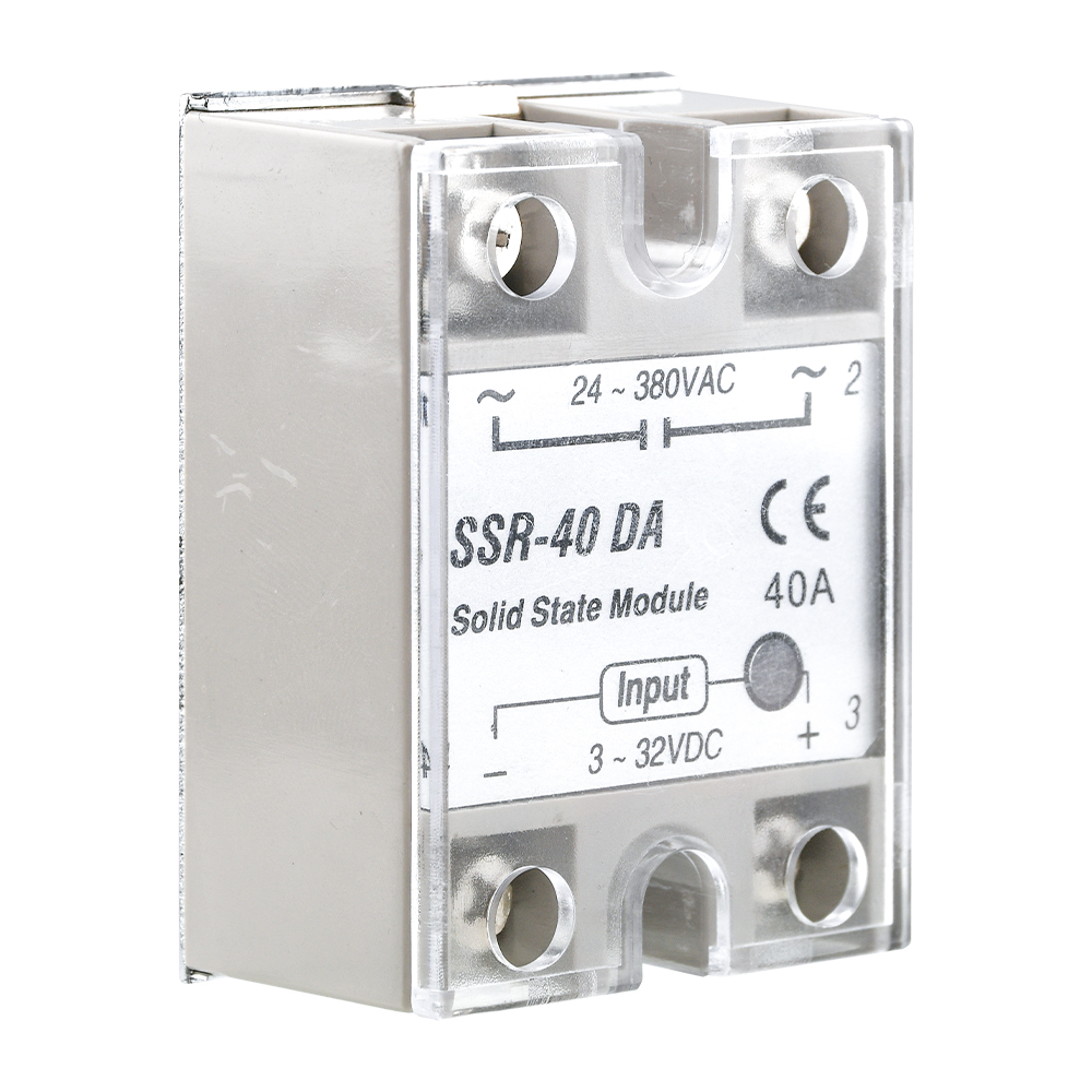 【100% Original】diymore 24V-380V 40A 250V SSR-40DA Solid State Relay Module 3-32V DC To AC SSR 40DA