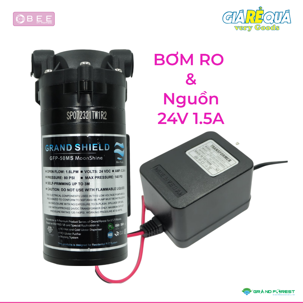 Bơm tăng áp máy lọc nước 24V GFP 50MS