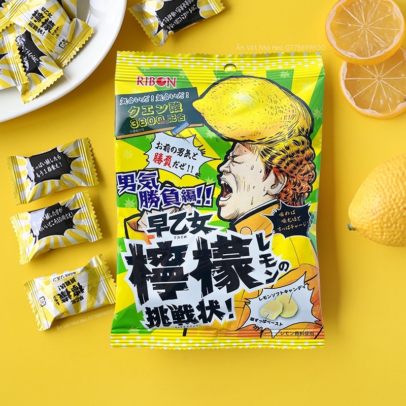 Kẹo siêu chua vị chanh Ribon 70g