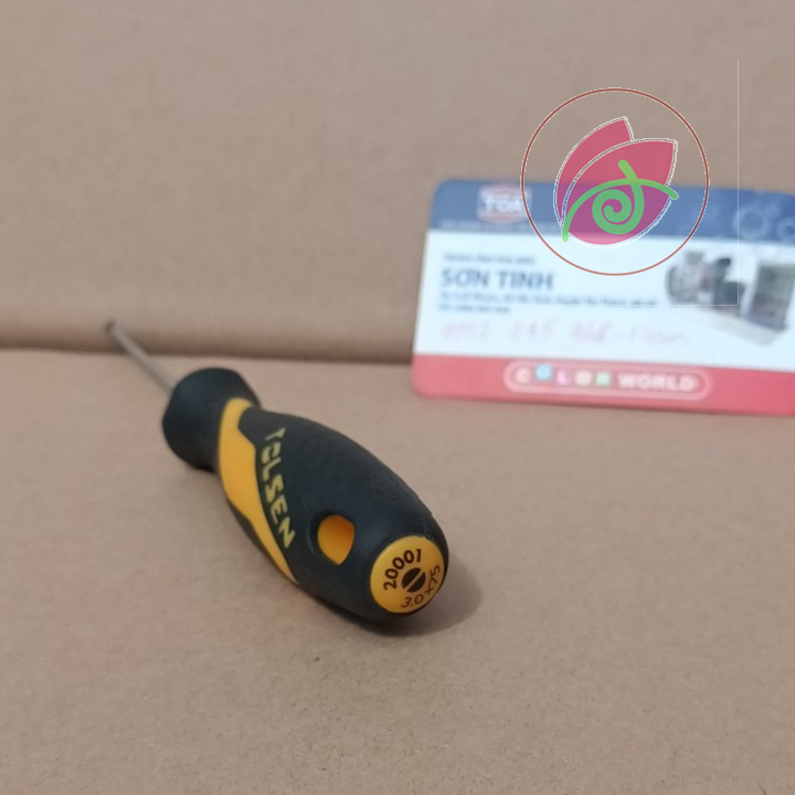 Tua vít dẹp cán mềm 3.0×75mm tolsen 20001
