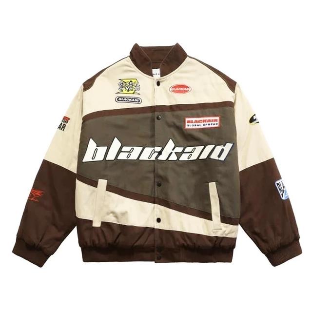 Vozenilek - Lettering Color-Block Baseball Jacket