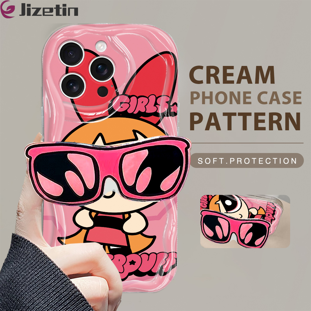 Jizetin for iPhone 16 Pro Max 16 Plus Back Cover With Cartoon Powerpuff Girls Sunlasses Holder Cream Texture Wavy Edge Soft Silicone Phone Cases | Daraz.com.bd Jizetin for iPhone 16 Pro Max 16 Plus Back Cover With Cartoon Powerpuff Girls Sunlasses Holder Cream Texture Wavy Edge Soft Silicone Phone Cases | Daraz.com.bd