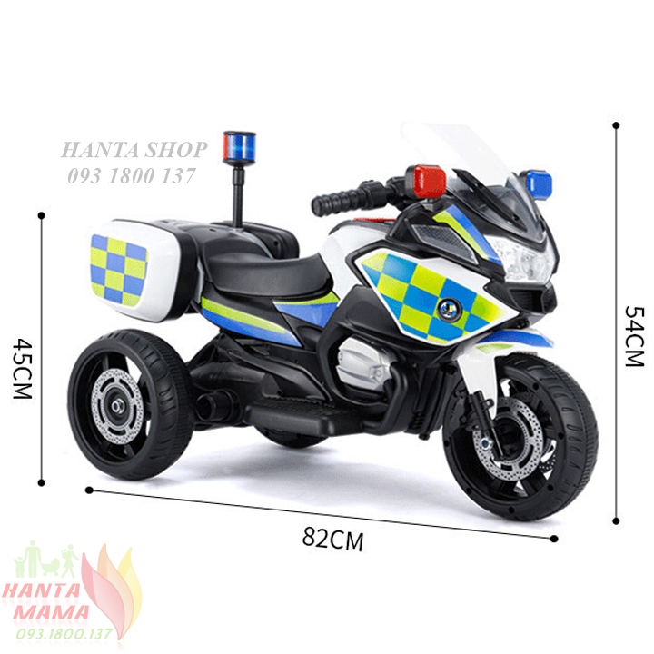 Xe Moto Điện Cảnh Sát, Xe Máy Cảnh Sát Cho Bé