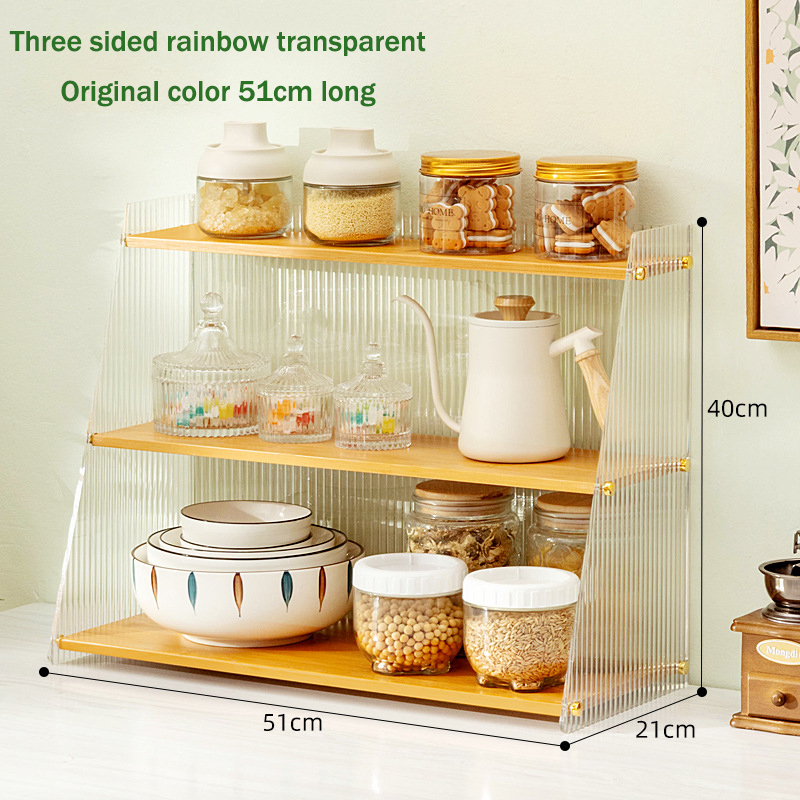 Kitchen shelves, multi-functional multi-layered seasoning storage racks, dishes, lockers, supplies, household cabinets