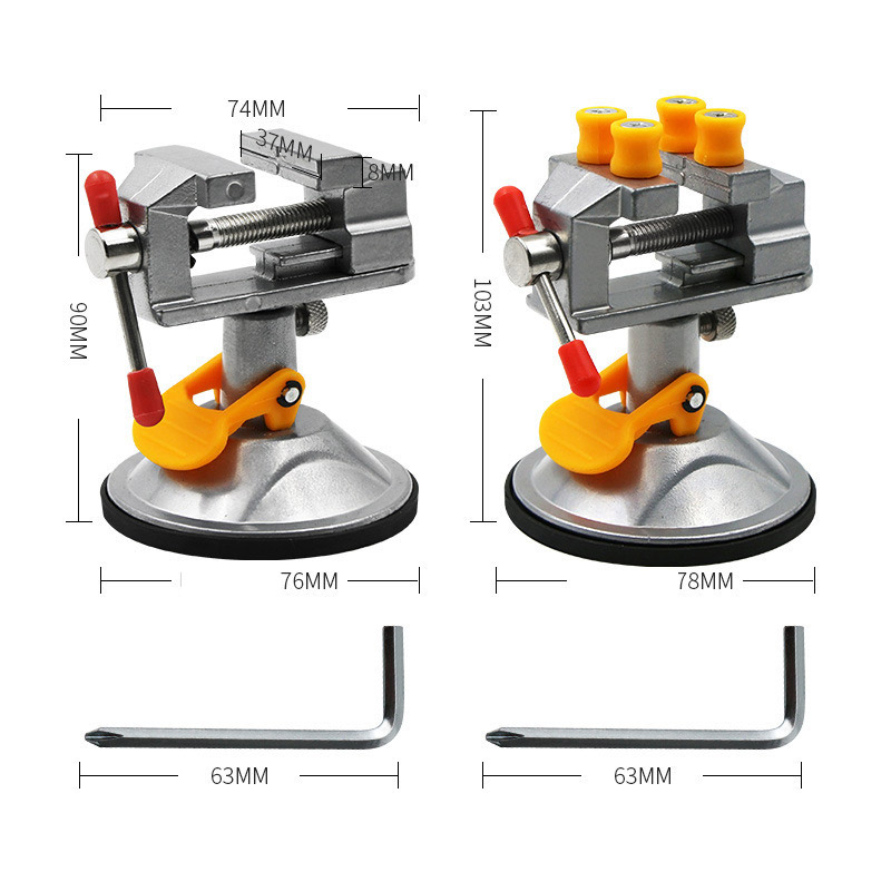 mini vice vice 360 degree rotatable vice mini walnut clamping tool suction-cup
