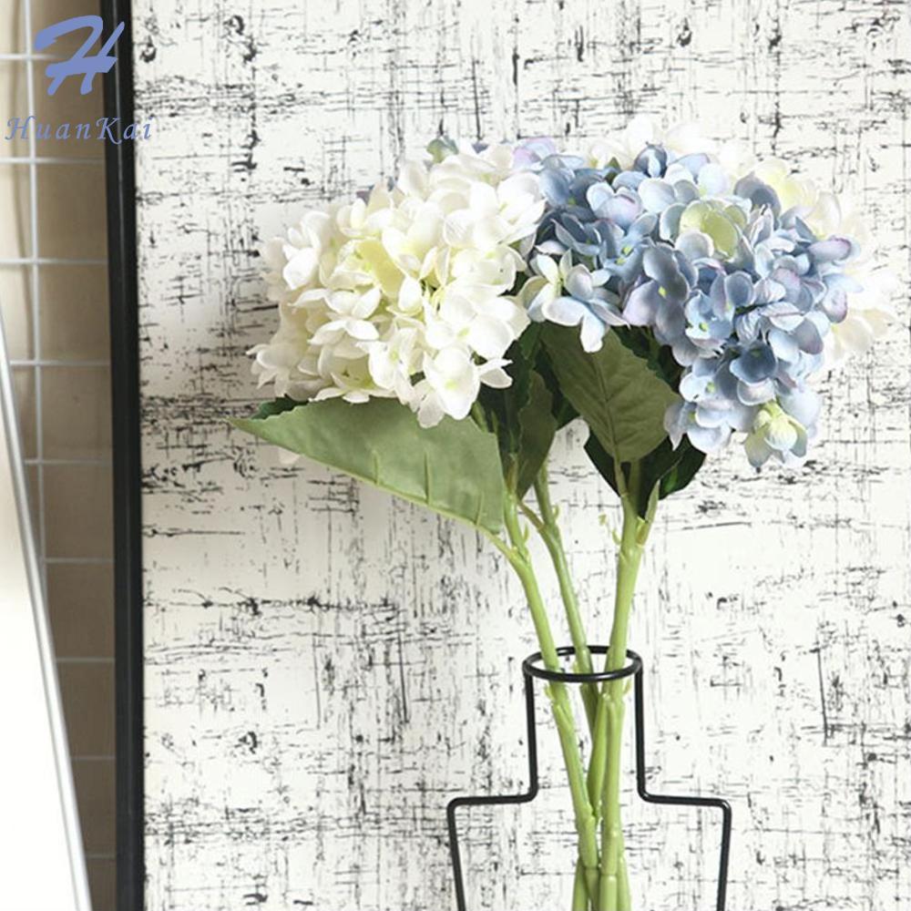 Simulation Hydrangea Artificial Flowers DIY Wedding Fake flower Wall Decoration Home Decoration Flower European style furniture living room decoration photography props Fake Flowers（1PC 46cm ））