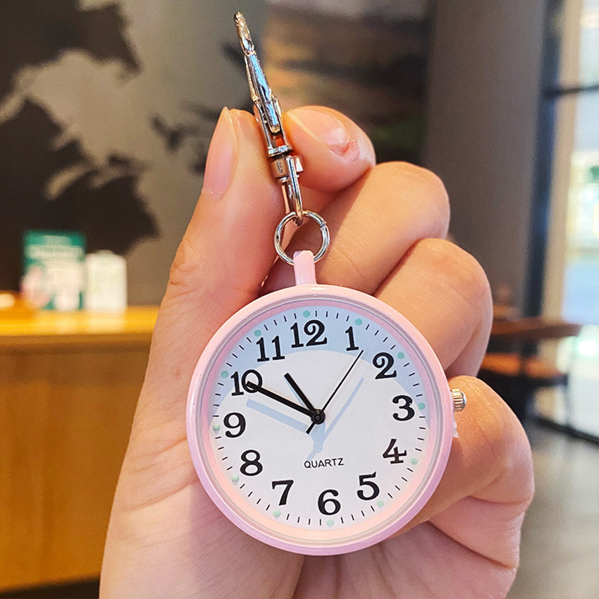 Pocket Watches Nurse Pocket Watch Keychain Fob Clock with Battery Doctor Medical Vintage Watch Lazada PH