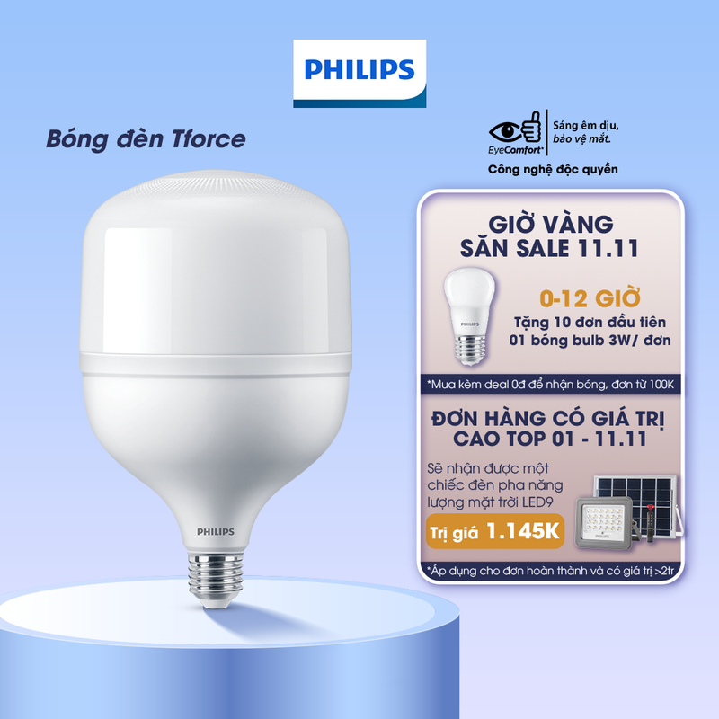 Bóng đèn Philips trụ TForce siêu sáng HB E27 (22W,30W,40W,50W) (01 bóng)