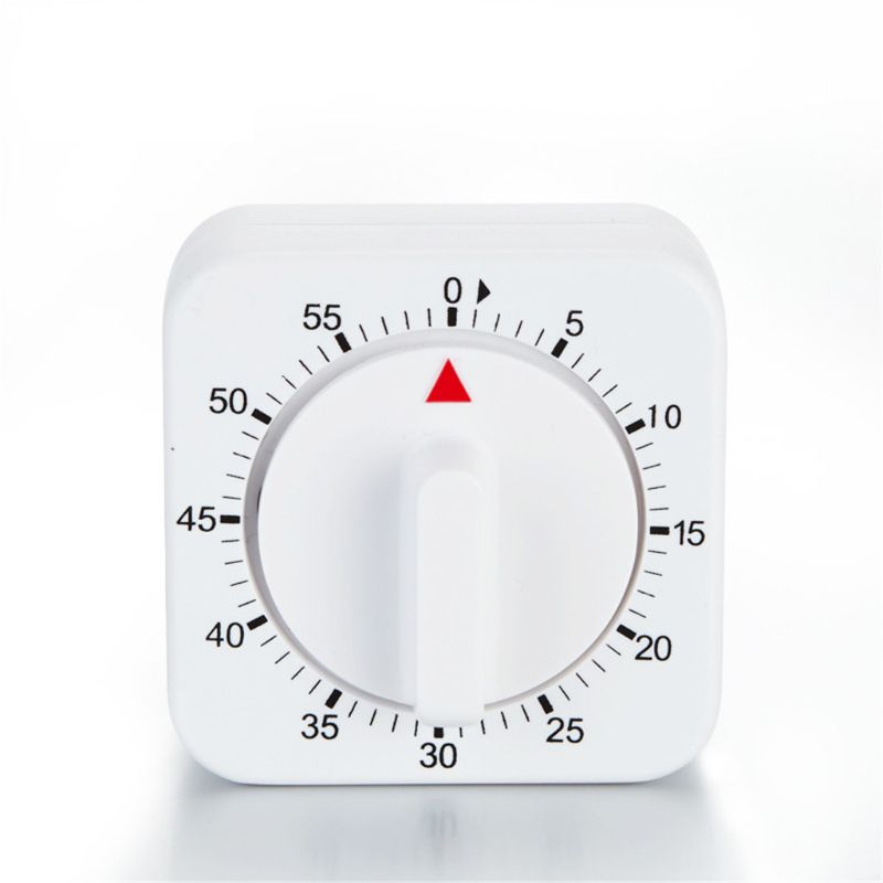 Square 60 Minute Mechanical Kitchen Timer Chef Cooking Timer Clock with Loud Alarm No Batteries Required Kitchen Learn