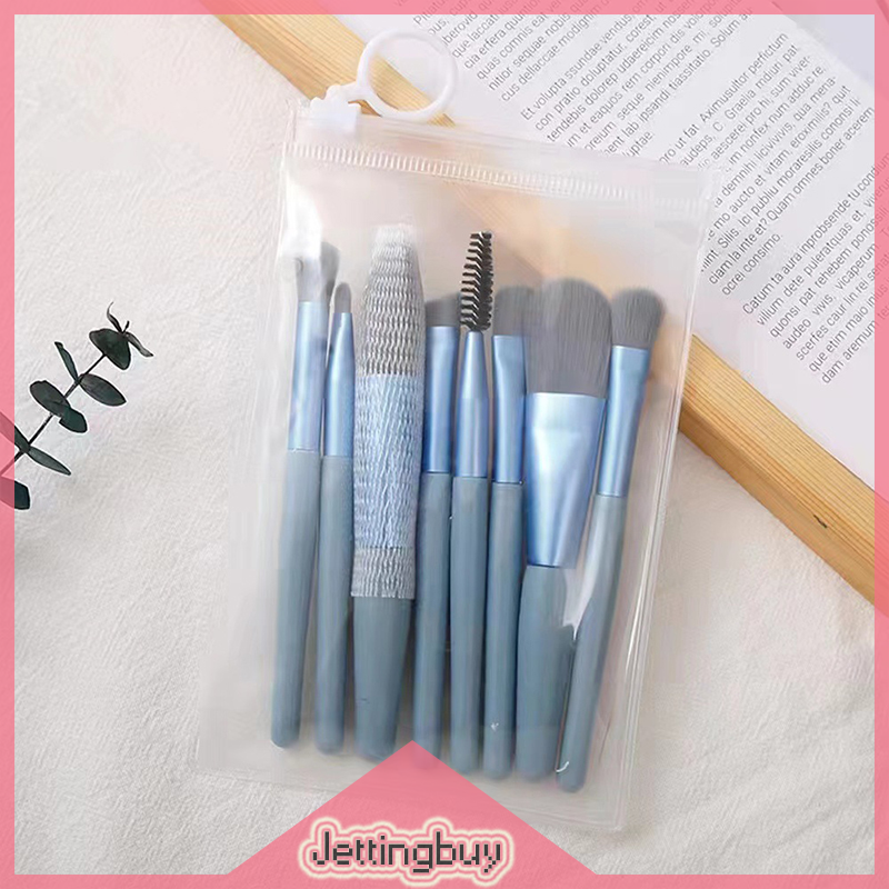 Flash Sale 8 Pcs Cosmetics Foundation Blush Powder Eyeshadow Blending Makeup Brush Soft Fluffy Makeup Brushes Beauty Tools Make Up Brushes