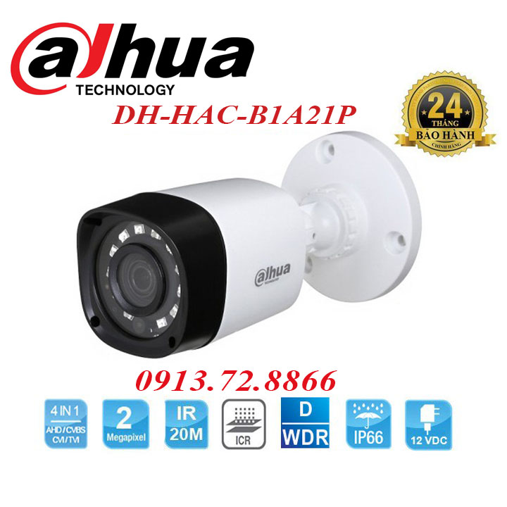 Camera DAHUA HAC-B1A21P 2.0 Megapixel