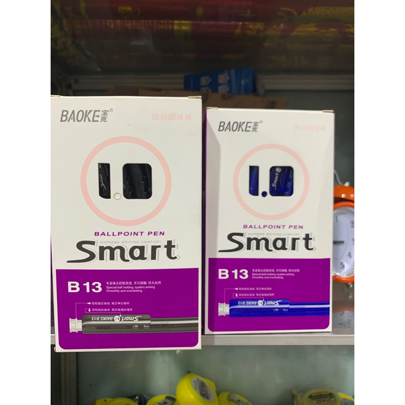 1 hộp 48 chiếc bút bi cao cấp baoke smart b13 ngòi 1.0mm, viết trơn, mực đều