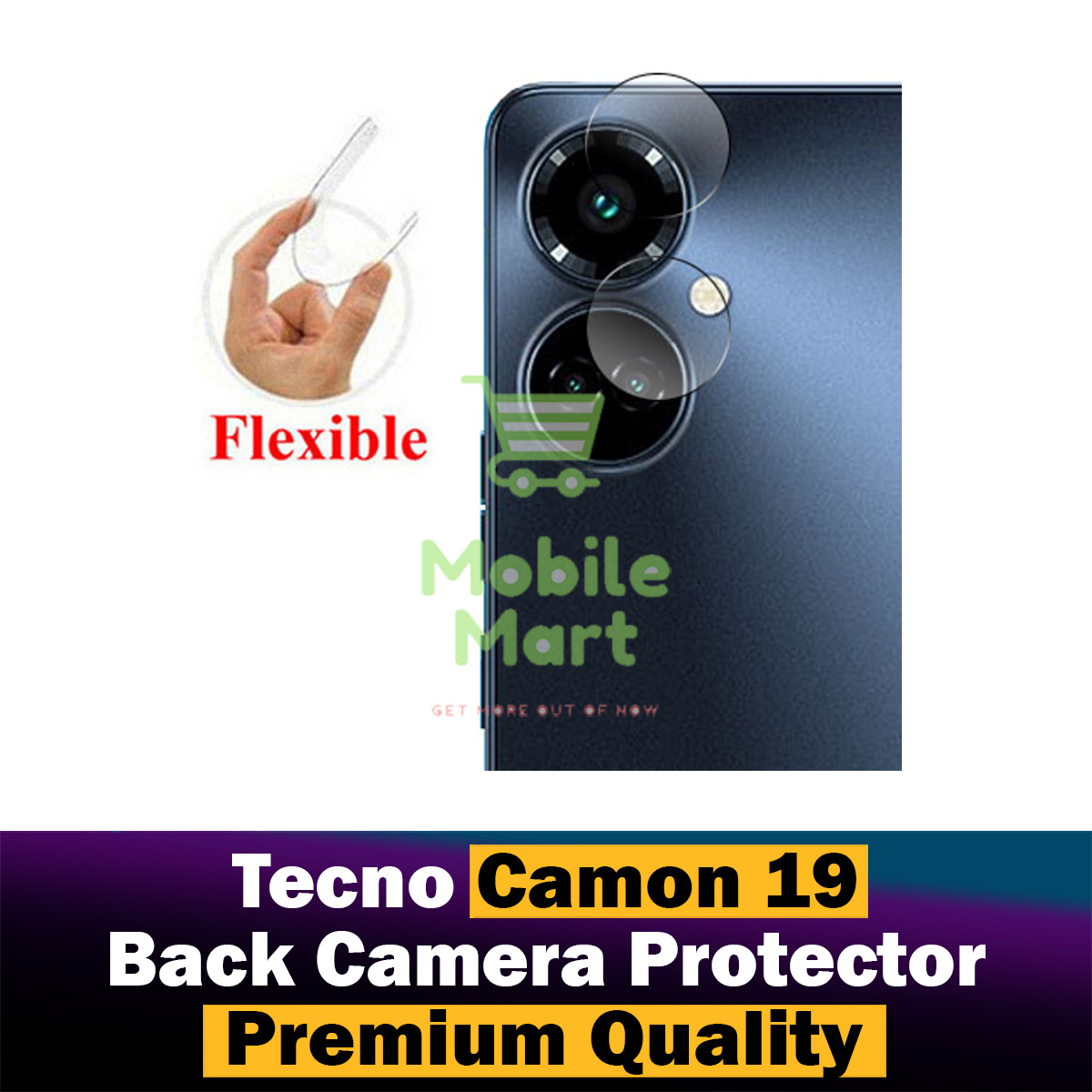 Tecno Camon 19 Camera Lens Protector Flexible Gorilla 9H Rear Camera Protector For Tecno Camon 19. 