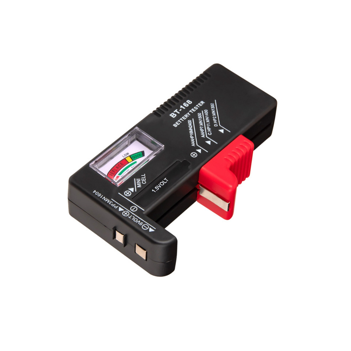 BT-168 AA/AAA/C/D/9V/1.5V Universal Button Cell Battery Indicate Volt Tester Checker BT168