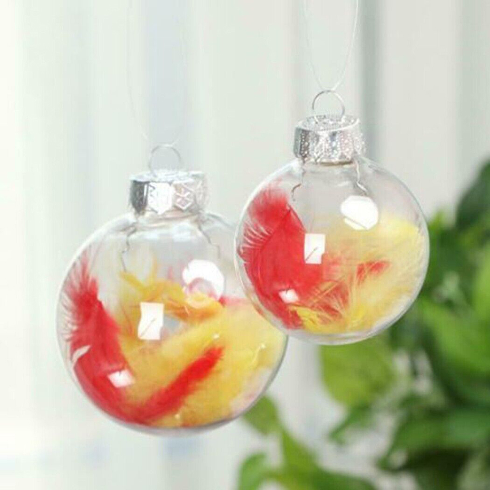 Clear Baubles For DIY Decor Plastic Clear Baubles Clear Plastic Baubles Openable Ball Ornaments Transparent Christmas Ornaments