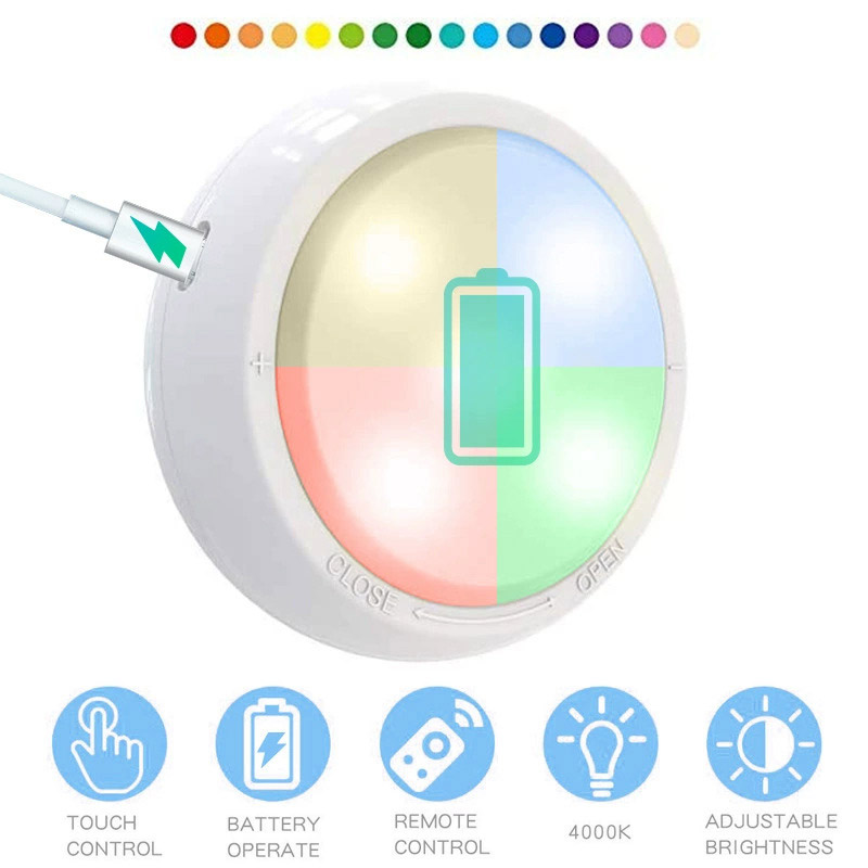 YONUO LED remote control night light, touch-dimmed, bedside closet, nursing light, wardrobe light, emergency light