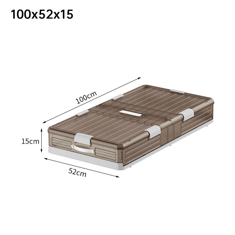 Folding storage cabinet under the bed, flat household storage box with wheels, drawer-type thickening storage box, compression storage box